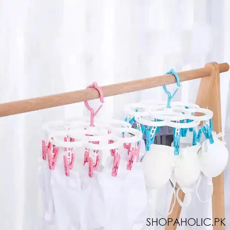 16 clips flower shape clothes hanger main image