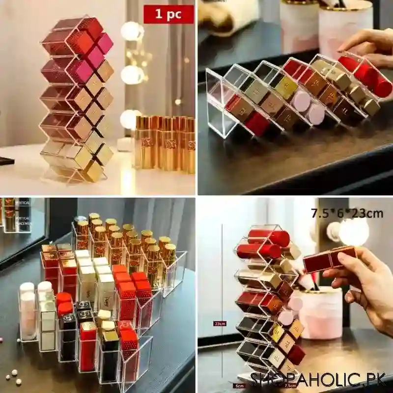 16 grids acrylic lipstick organizer storage box image5