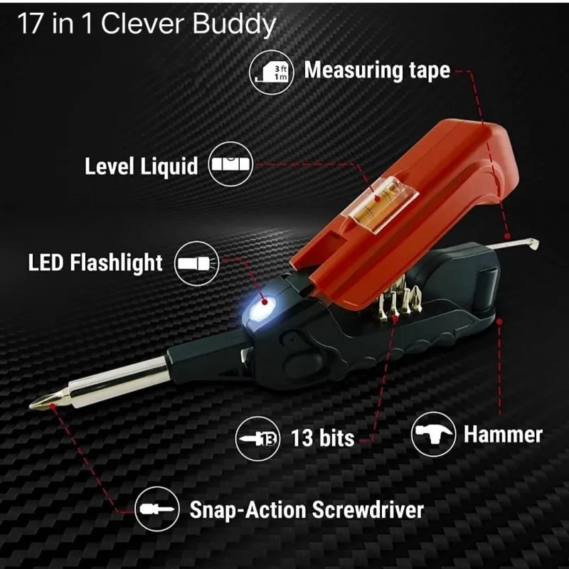 17 in 1 clever buddy multitool with flashlight main image