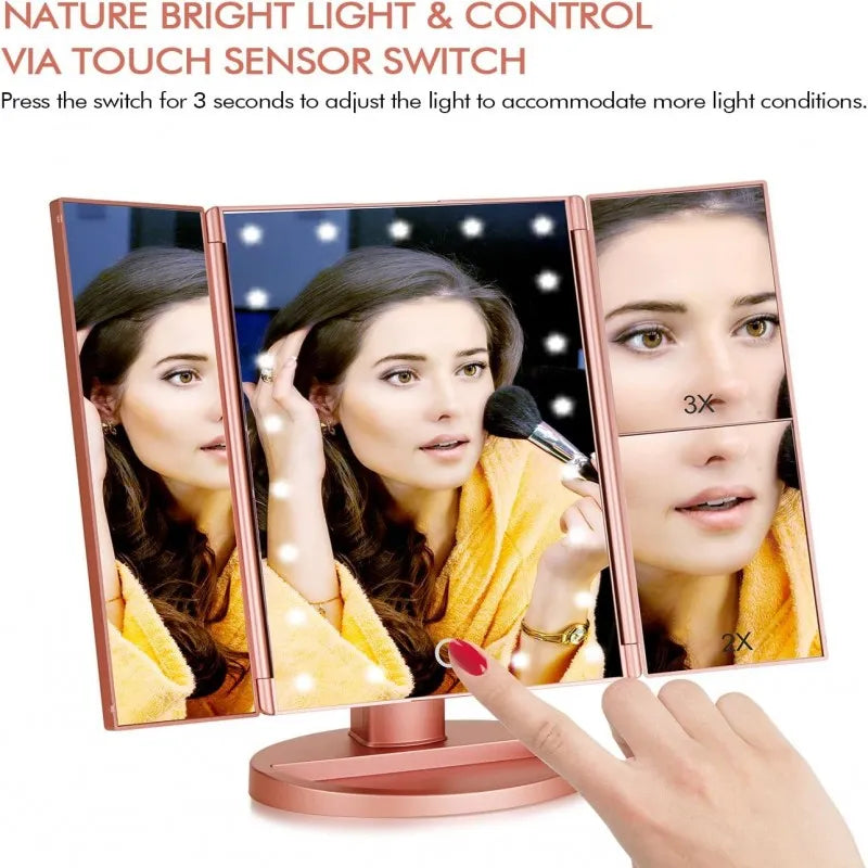 180 degree rotation adjustable touch dimmer led zooming mirror image3