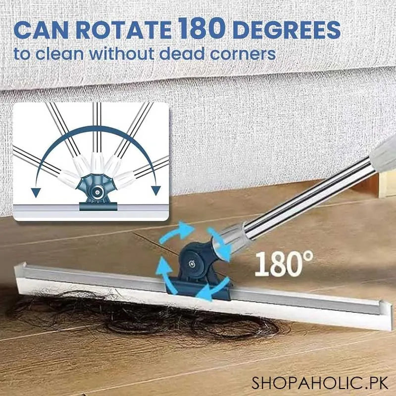 180 degree rotation silicone floor wiper with adjustable handle main image