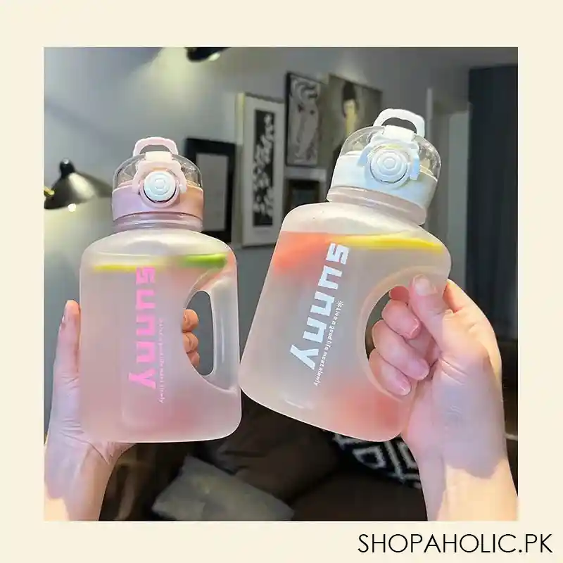 1l sunny water bottle with straw image4