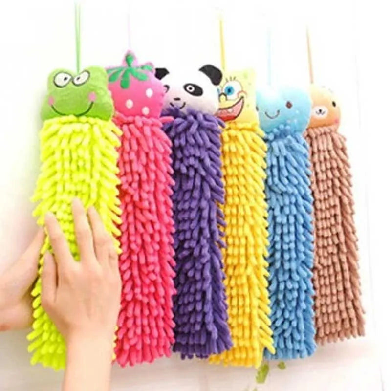 1pc cartoon character microfiber hand cleaning hanging towel image2