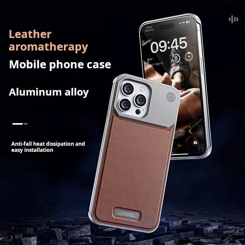 2-in-1 Aluminum Leather iPhone Case Cover