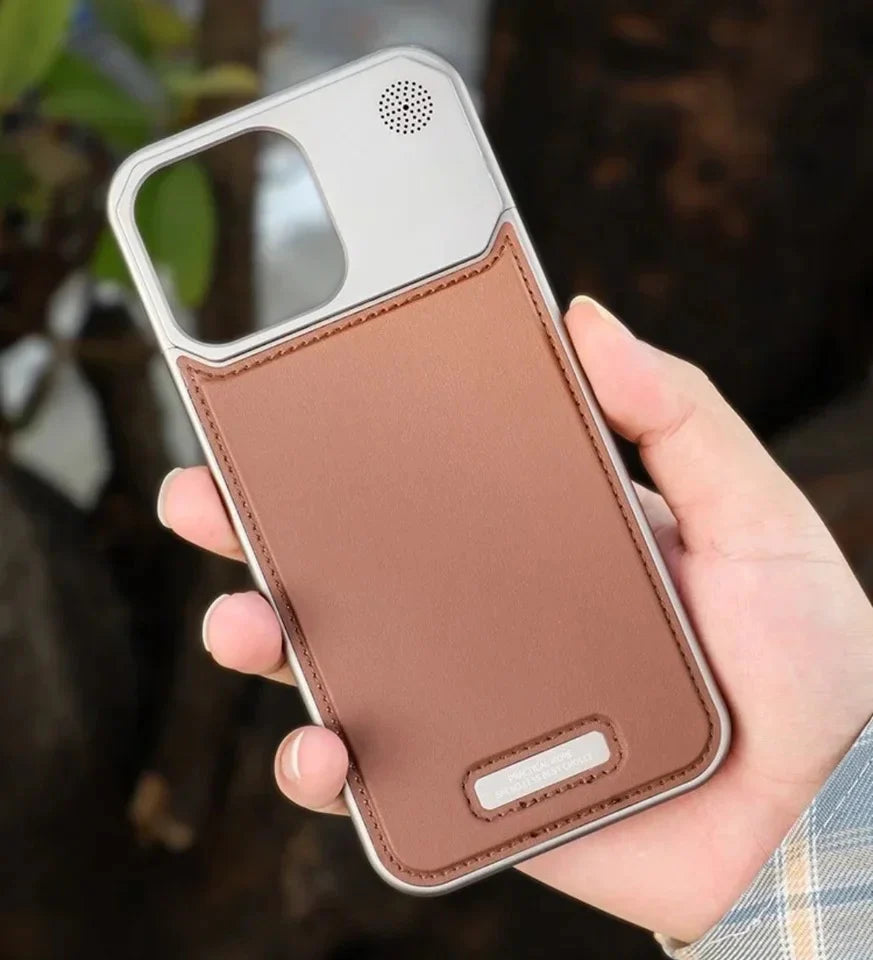 2-in-1 Aluminum Leather iPhone Case Cover