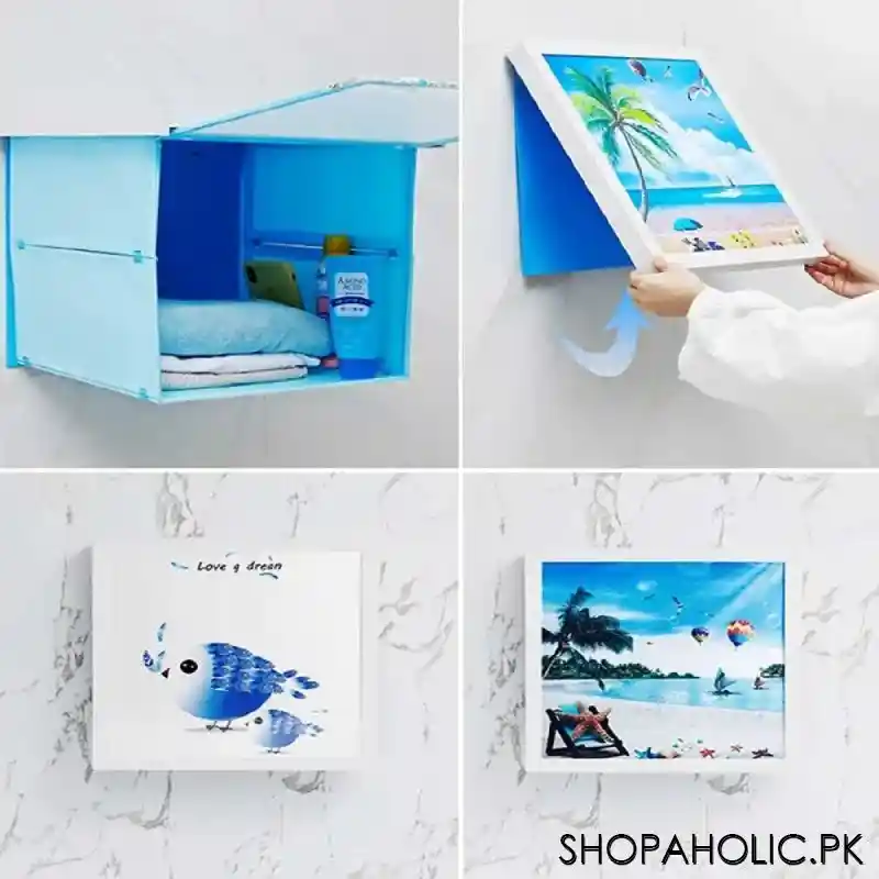 2 in 1 bathroom foldable cloth storage and frame image2