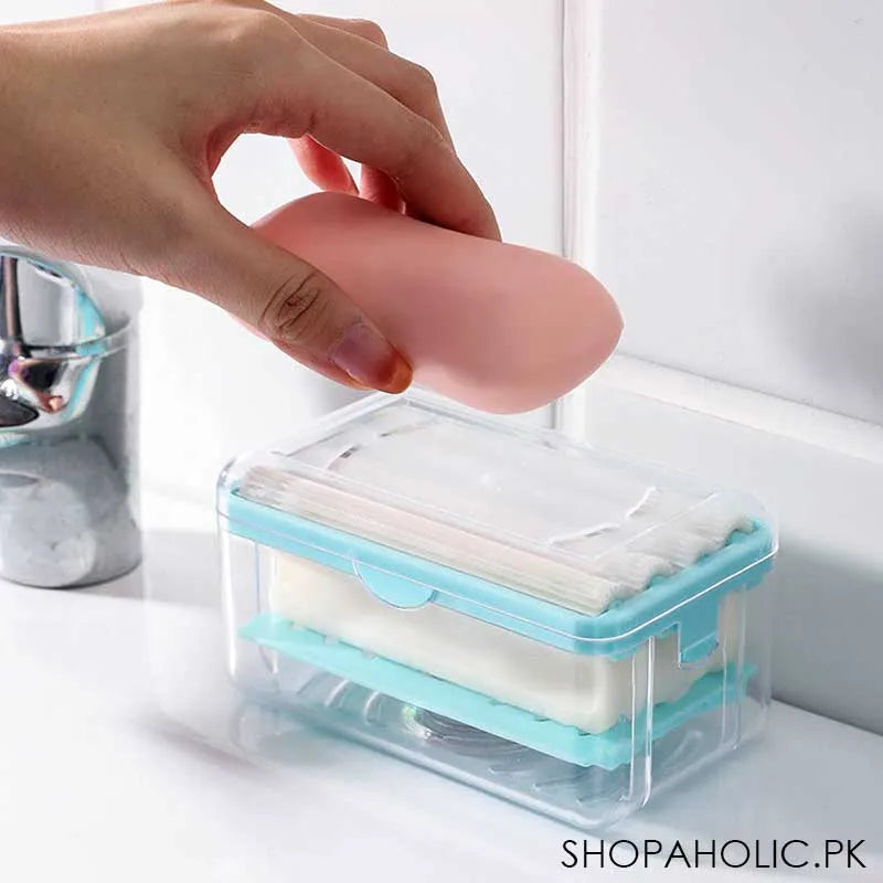 2 in 1 foaming soap container with soft rubber roller and soap holder image7