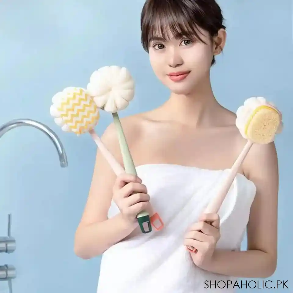 2 in 1 long handle bath body scrubbing brush image5