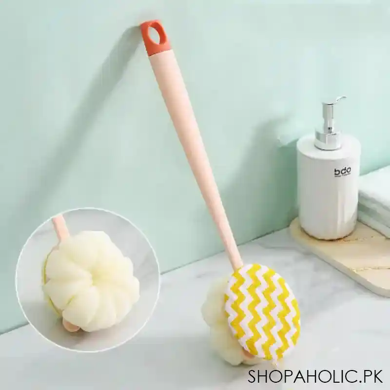 2 in 1 long handle bath body scrubbing brush main image