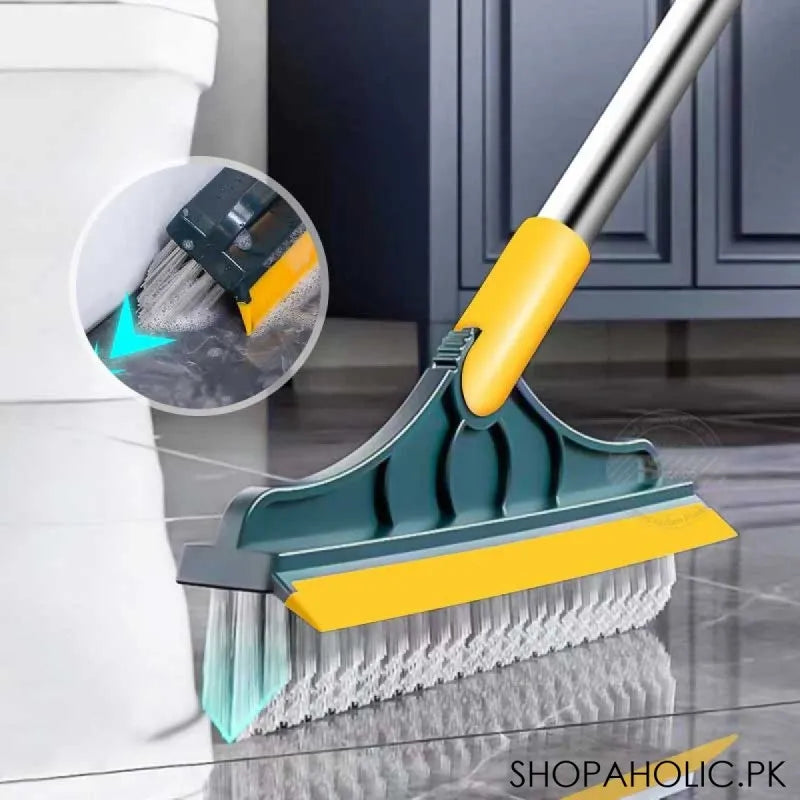 2 in 1 magic broom floor cleaning scrub brush with wiper main image