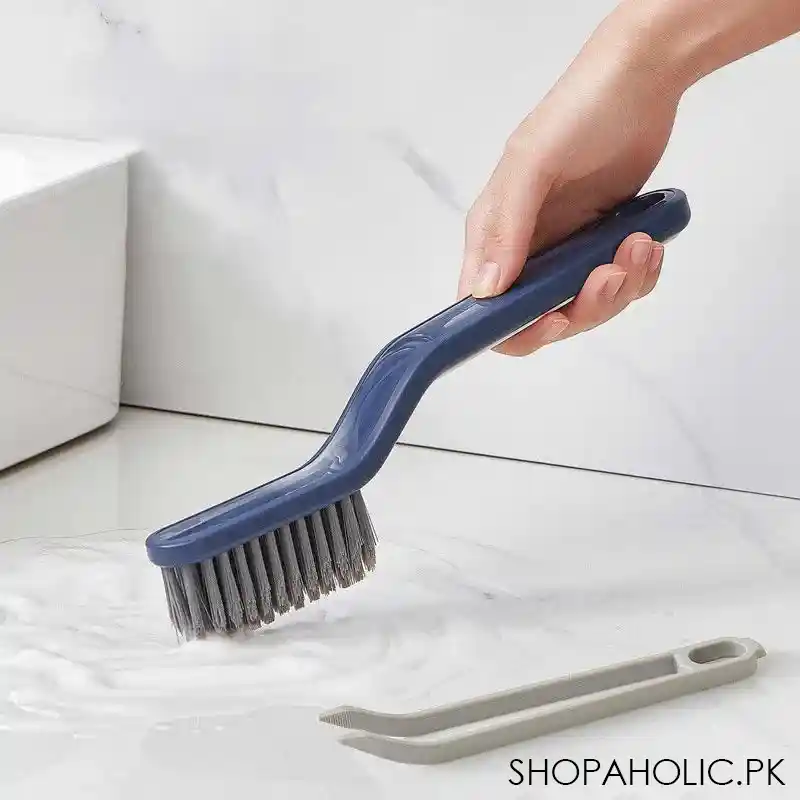 2 in 1 multifunctional kitchen and bathroom cleaning brush with clip image8