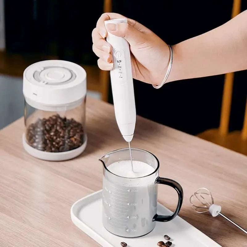 2 in 1 rechargeable handheld high speed coffee & egg beater image2