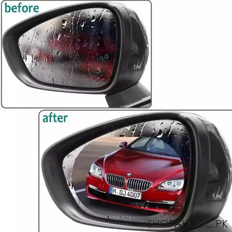 2 pcs rain proof side mirror glass image2