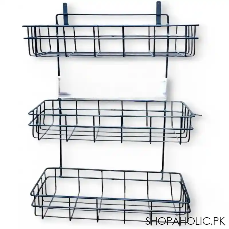 2 tier multifunctional wall storage basket image2