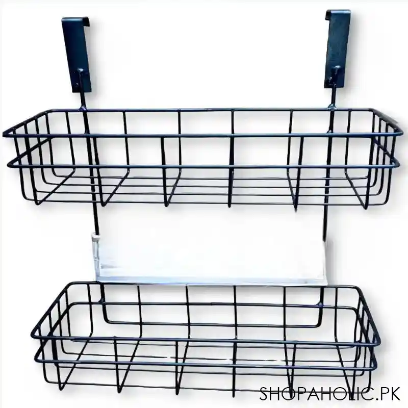 2 tier multifunctional wall storage basket main image