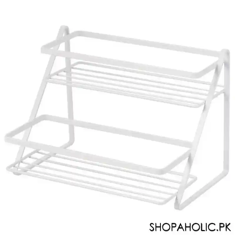 2 tier spice rack shelf kitchen (black) image2