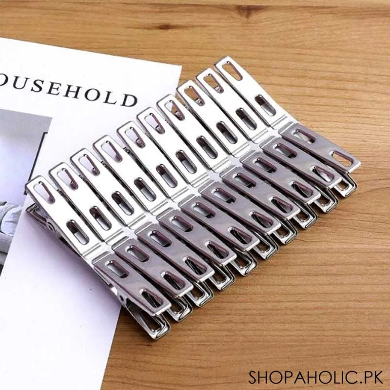 20 pegs stainless steel clothes clips main image