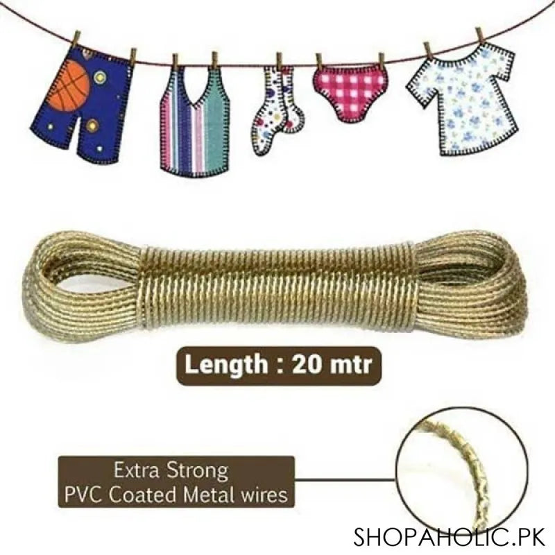 20m extra strong pvc coated clothesline image2