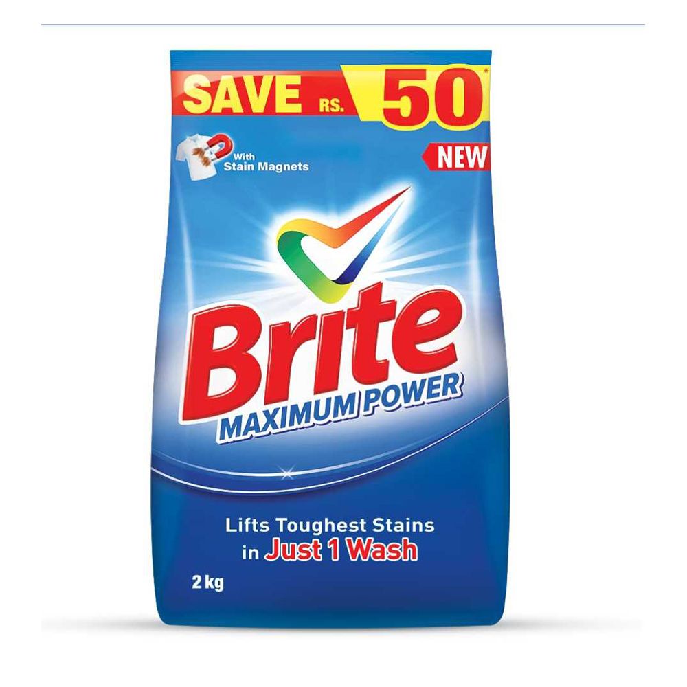 Brite Maximum Power Detergent Powder 2 KG - Image 2