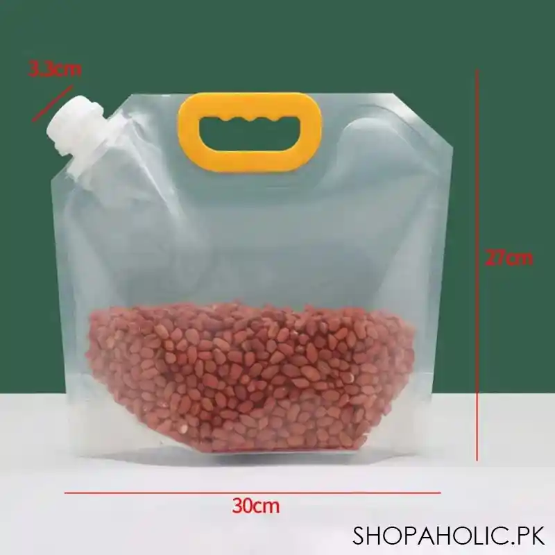 3/5/10 liters transparent whole grains sealed packaging bag food moisture proof storage bag image2