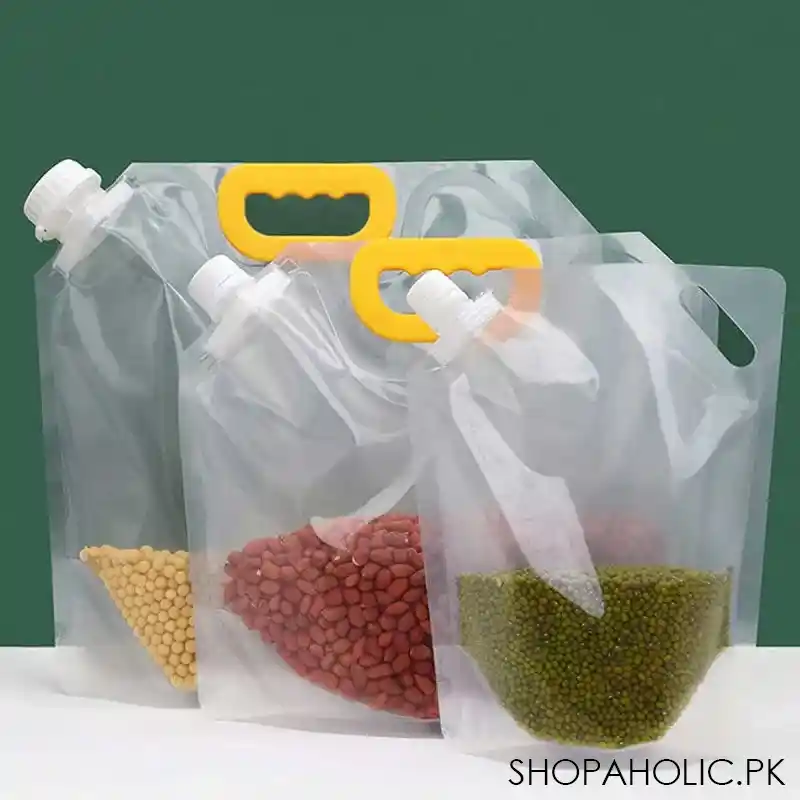 3/5/10 liters transparent whole grains sealed packaging bag food moisture proof storage bag image6