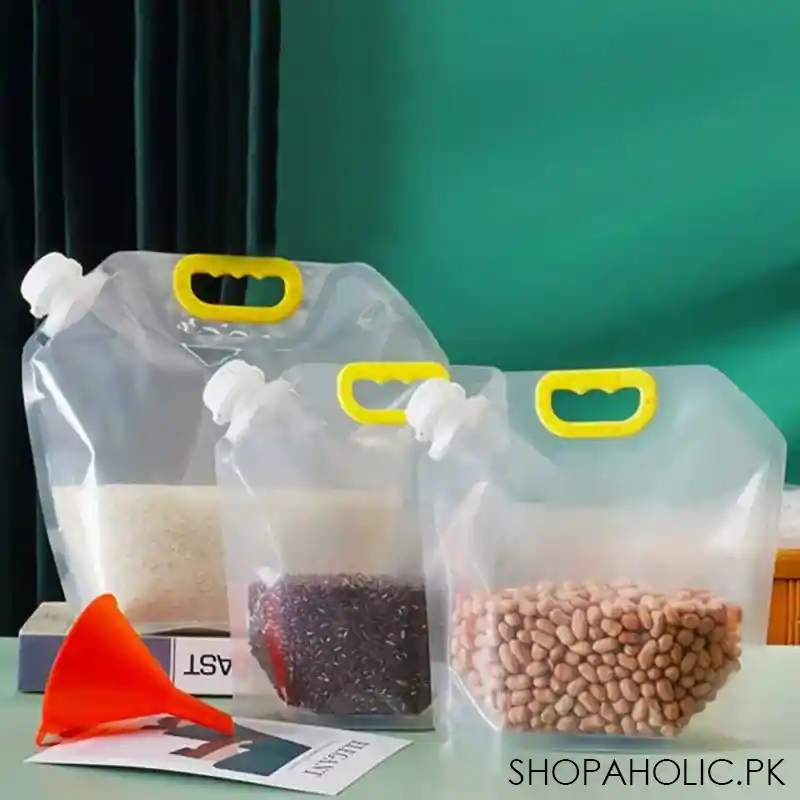 3/5/10 liters transparent whole grains sealed packaging bag food moisture proof storage bag main image