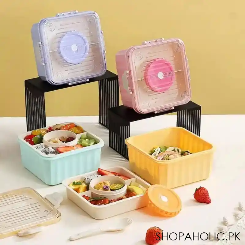 3 cell bento lunch box main image