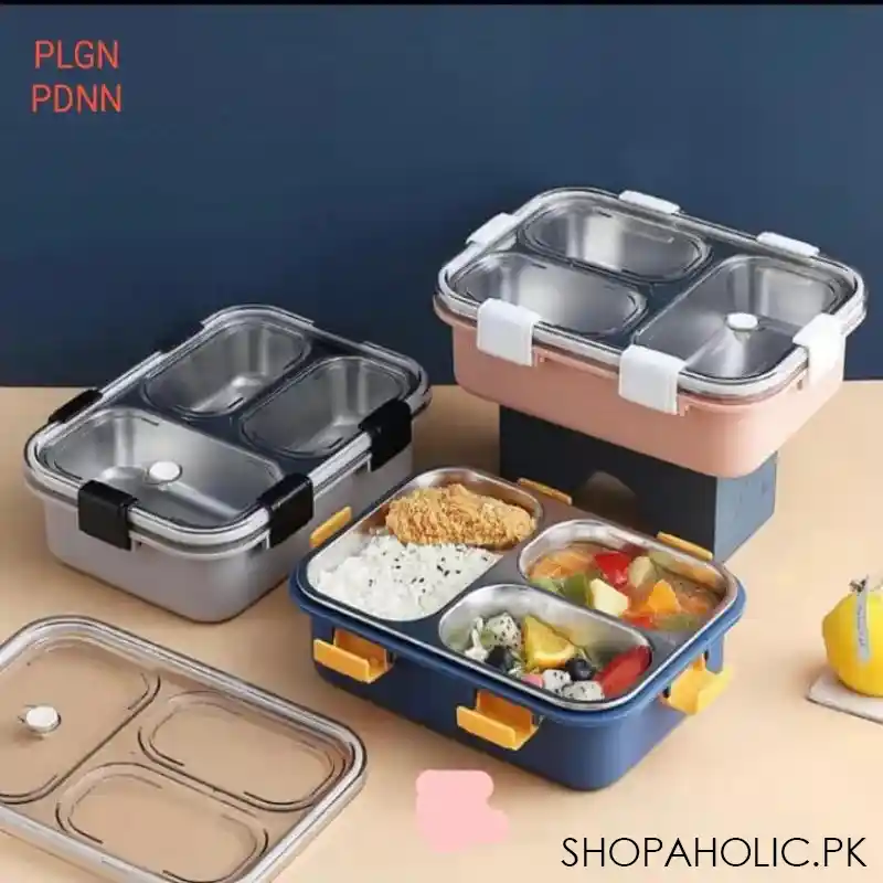 3 compartment bento lunch box main image