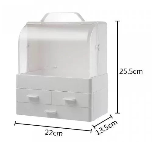 3 drawer modern cosmetic & makeup organizer image2