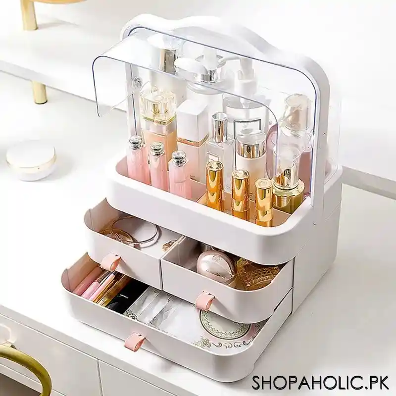 3 drawer modern cosmetic & makeup organizer image5