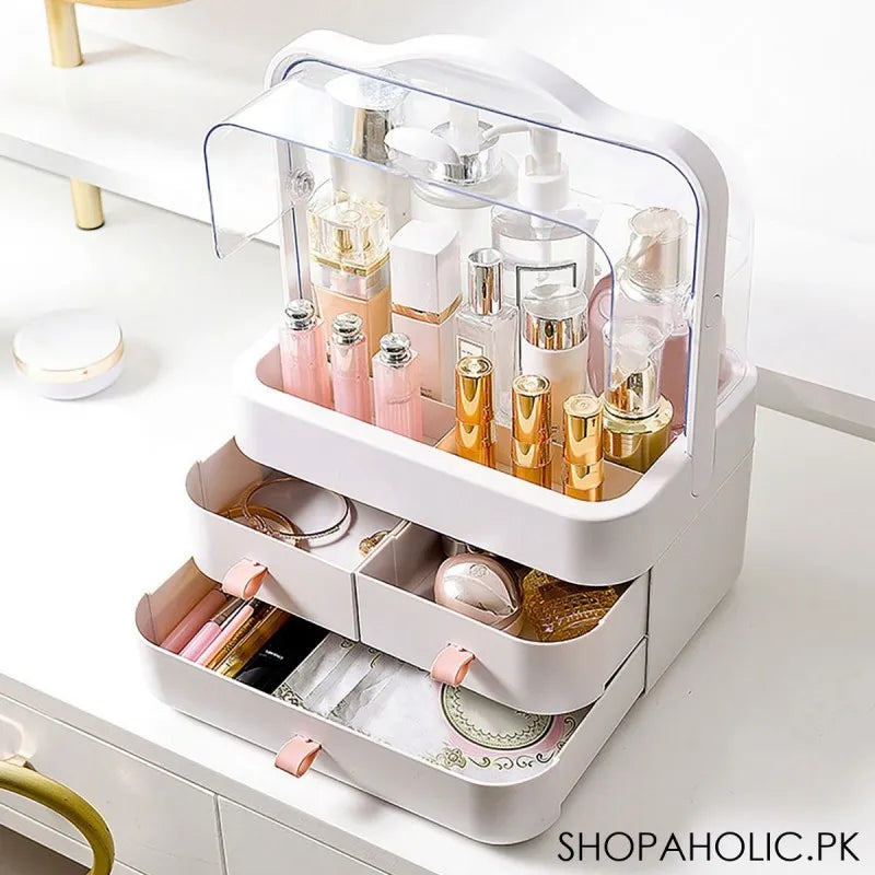 3 drawer modern cosmetic & makeup organizer image5