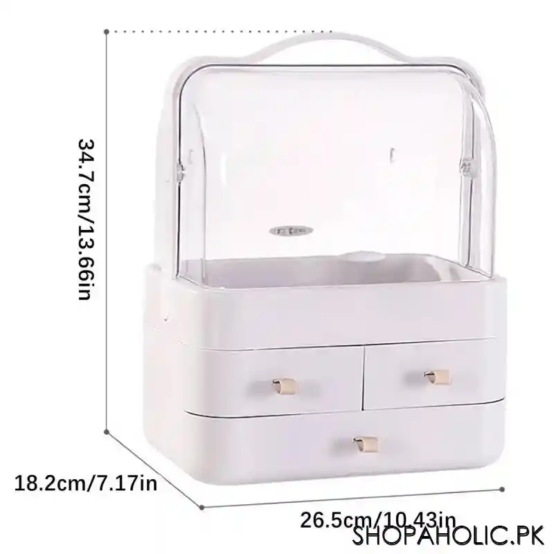 3 drawer modern cosmetic & makeup organizer image6