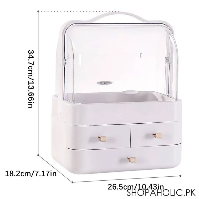 3 drawer modern cosmetic & makeup organizer image6