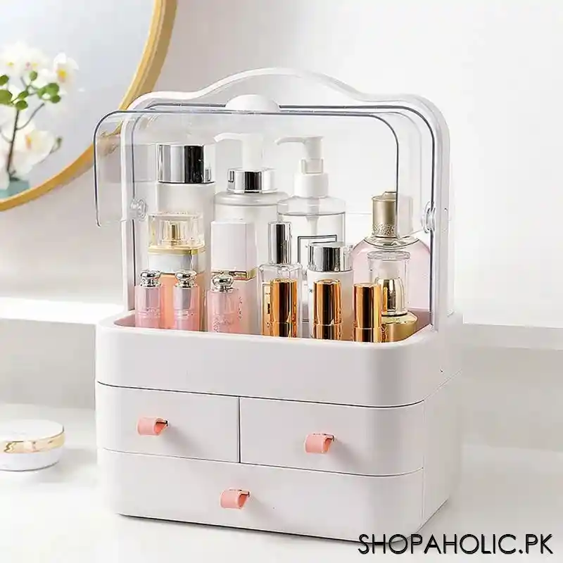 3 drawer modern cosmetic & makeup organizer main image