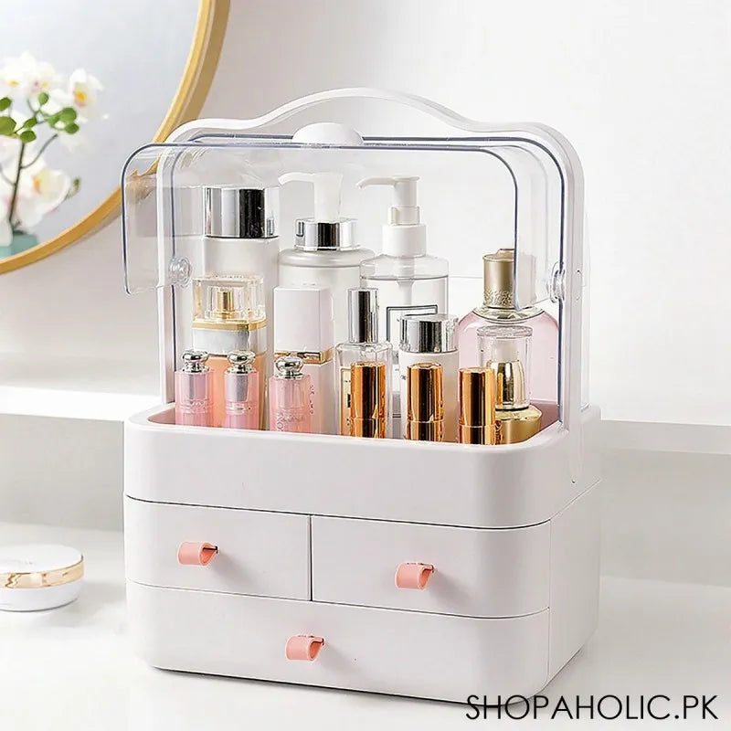 3 drawer modern cosmetic & makeup organizer main image