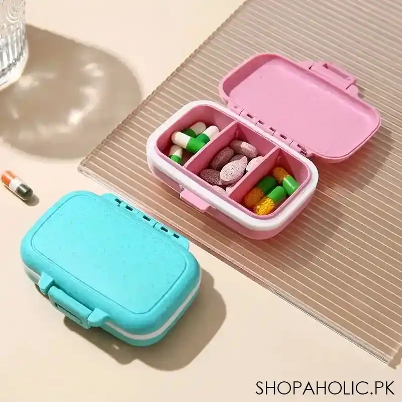 3 gird mini briefcase pocket pills organizer main image