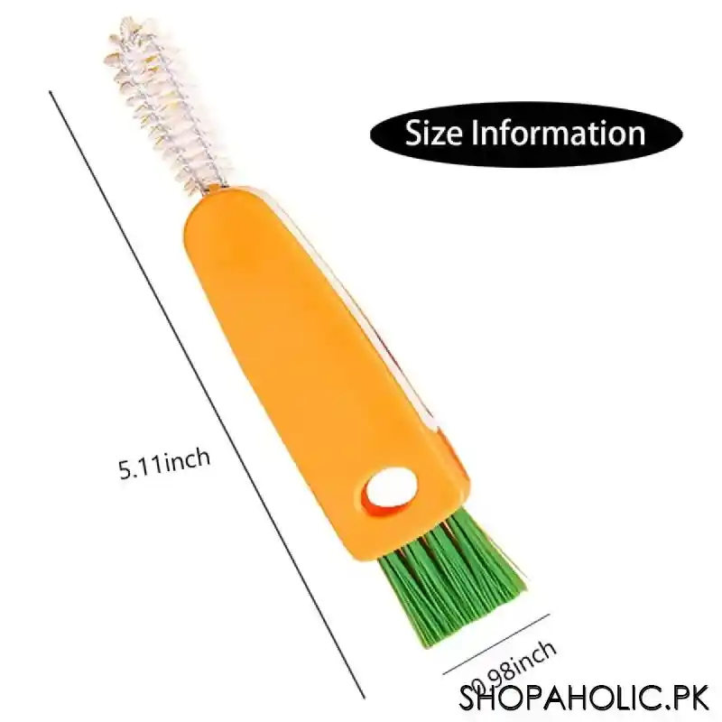 3 in 1 mini carrot foldable cleaning brush image2