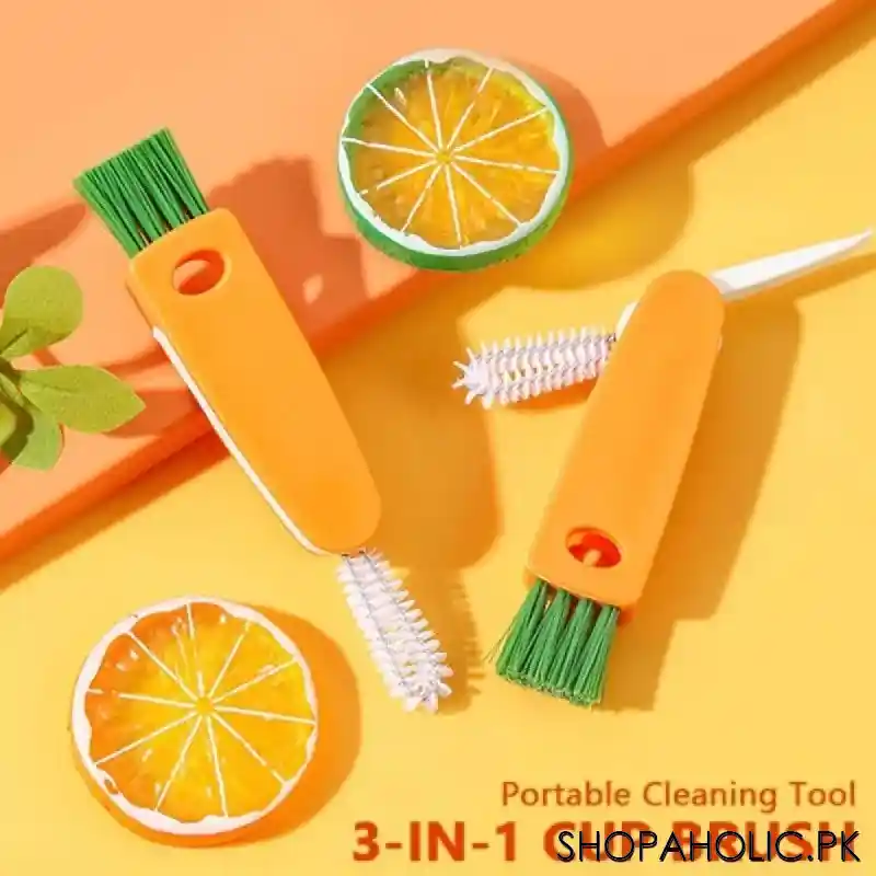 3 in 1 mini carrot foldable cleaning brush main image