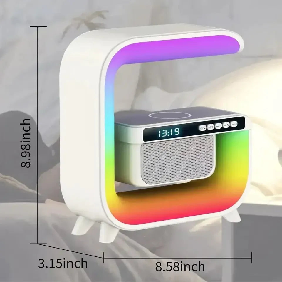 3 in 1 multifunctional bluetooth speaker alarm clock square g lamp image6