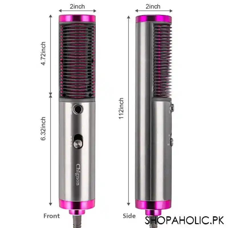 3 in 1 professional hot air hair dryer brush straightener image7