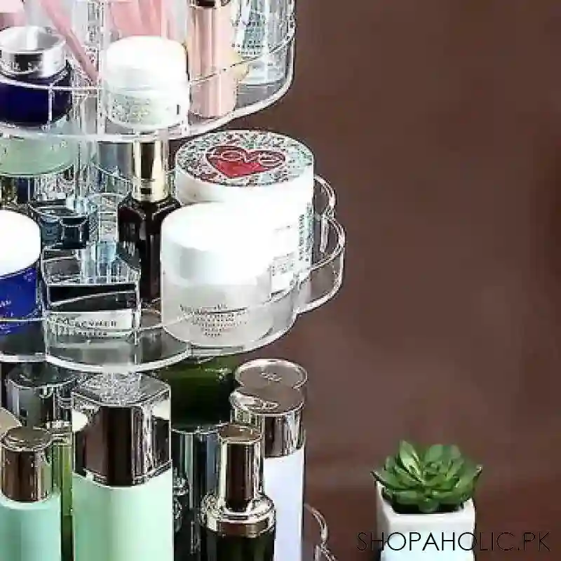 3 layer acrylic blossom makeup organizer image4