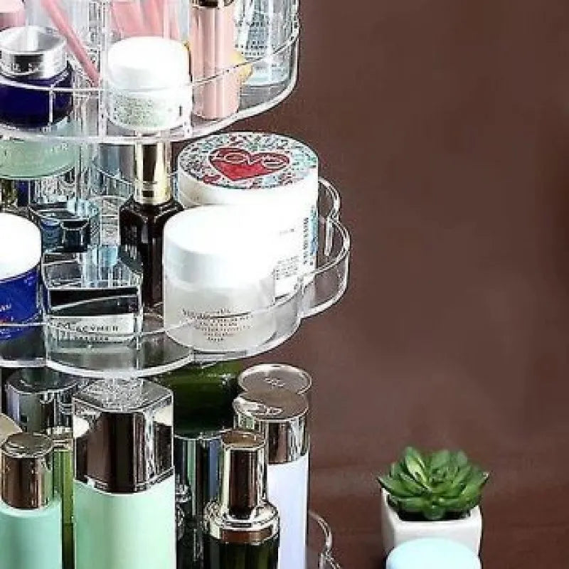 3 layer acrylic blossom makeup organizer image4