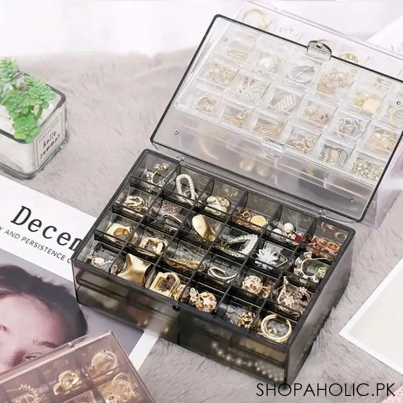 3 layer acrylic earring jewelry organizer image2