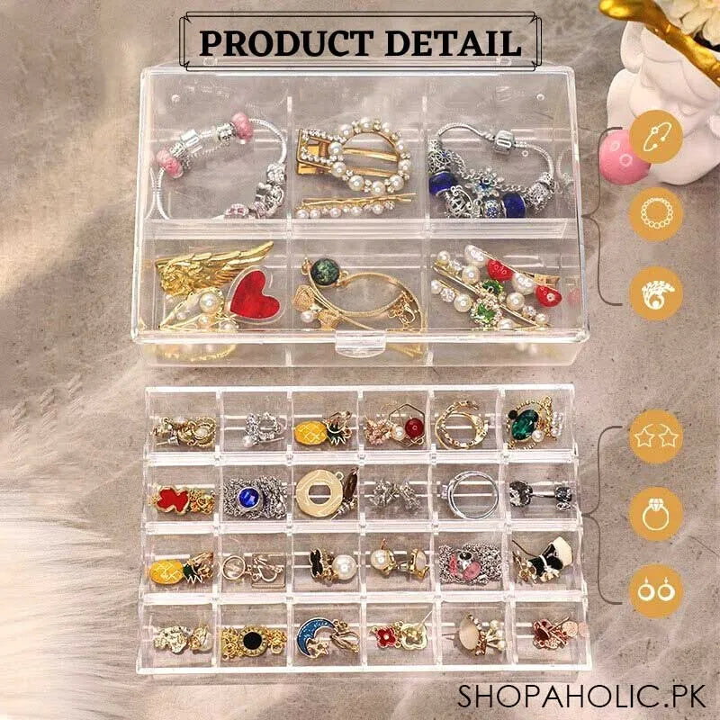 3 layer acrylic earring jewelry organizer image4