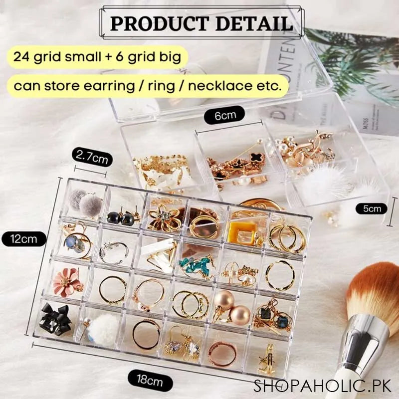 3 layer acrylic earring jewelry organizer image6