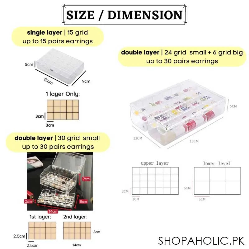 3 layer acrylic earring jewelry organizer image9