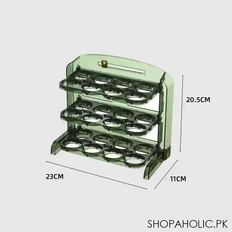 3 layer foldable 24 eggs storage stand image2