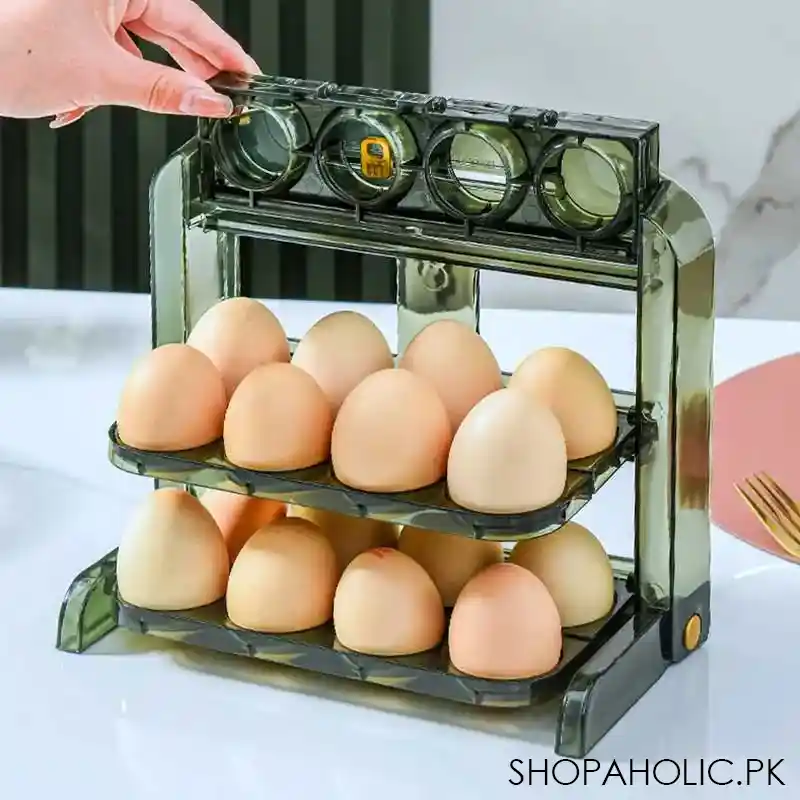 3 layer foldable 24 eggs storage stand main image