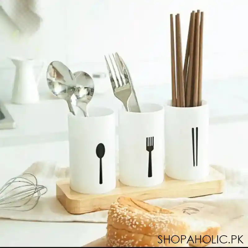 3 section cutlery holder with tray main image