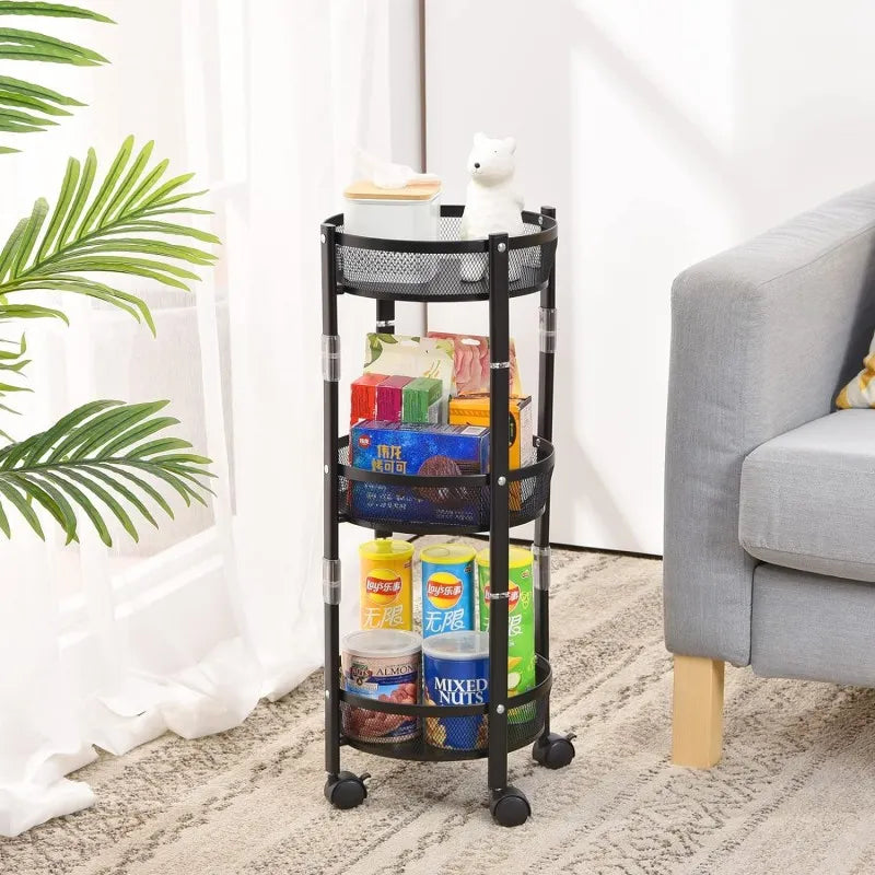 3 tier storage rack with wheels image2